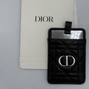 Dior Beauty Black Quilted Phone Mirror Card Holder New In Box